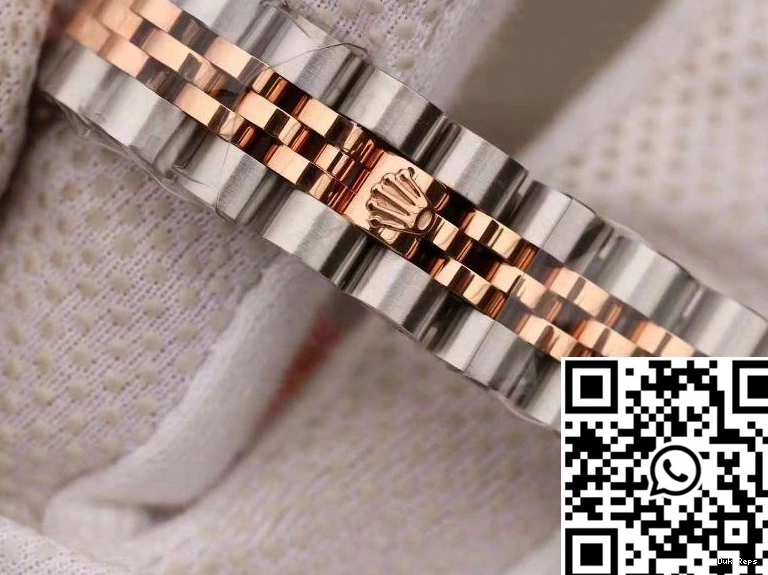 Datejust Dial Enamel Rose White Lady 28MM Gold Rolex 0403